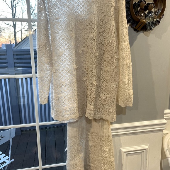 Zara | Dresses | Zara Cream Knit Dress And Sweater Set | Poshmark Zara | Dresses | Zara Cream Knit Dress And Sweater Set | Poshmark